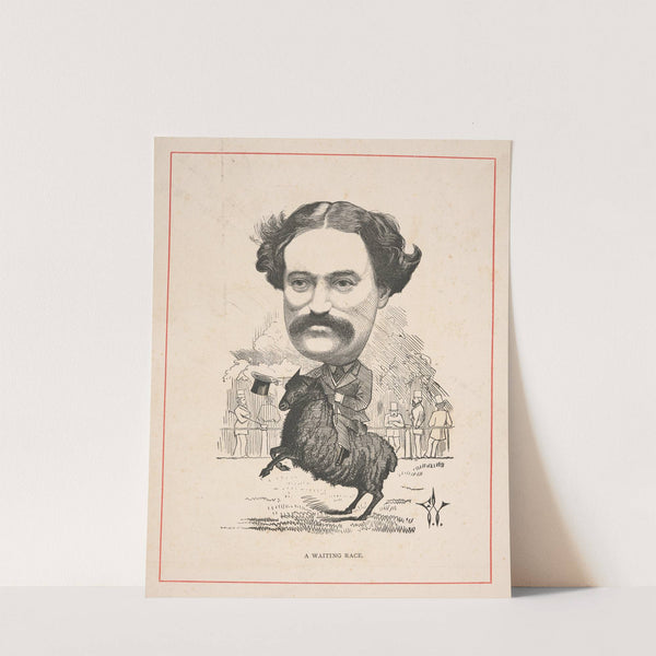 A waiting race [Edmund Hodgson Yates] (1873) by Frederick Waddy