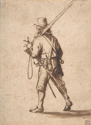A Walking Musketeer, seen from behind