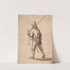 A Walking Musketeer, seen from behind (17th century) by Anthonie Palamedesz.