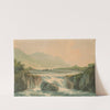 A waterfall on the River Rheidol, with cattle in the distance, North Wales (1789) by John Warwick Smith