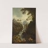 A Waterfall with Bathers by Julius Caesar Ibbetson