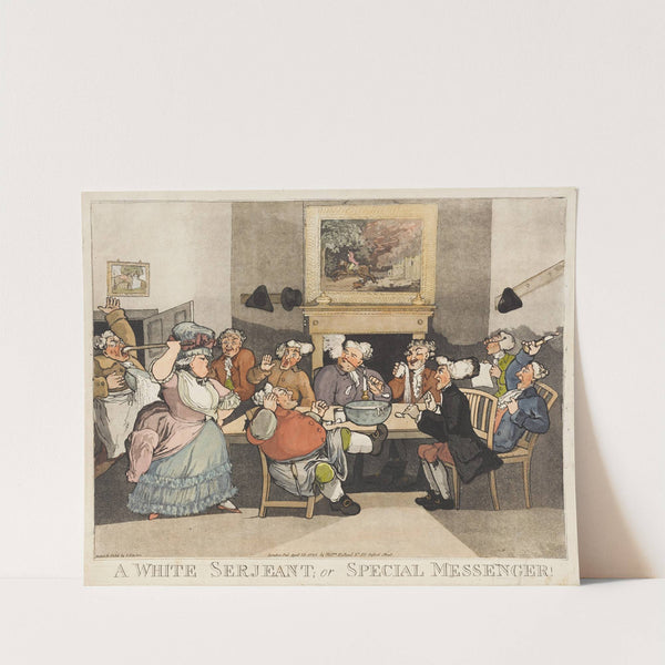A white serjeant; or special messenger!. (1794) by Thomas Rowlandson