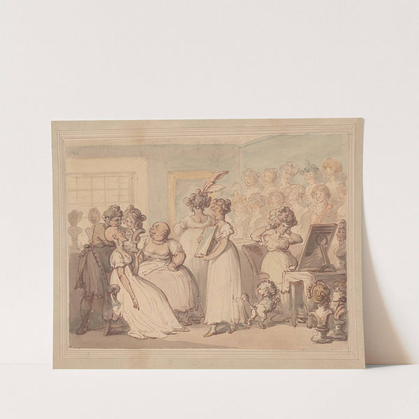 A wig shop by Thomas Rowlandson