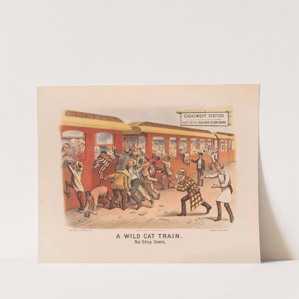 A wild cat train; no stop overs (1884) by Thomas Worth