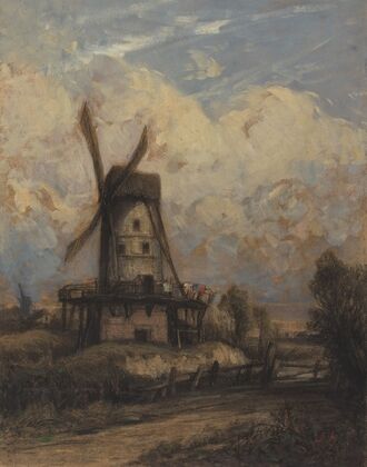 A Windmill against a Cloudy Sky