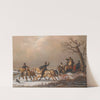 A Winter Carriage Ride by Henri Auguste d&#039;Ainecy Montpezat