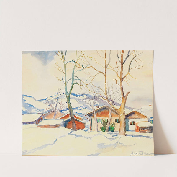 A Winter Landscape by Anton Emanuel Peschka