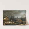 A winter landscape with peasants gathering wood by Jacques d&#039;Arthois