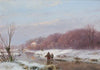 A winter Landscape With Wood Gatherers On The Ice