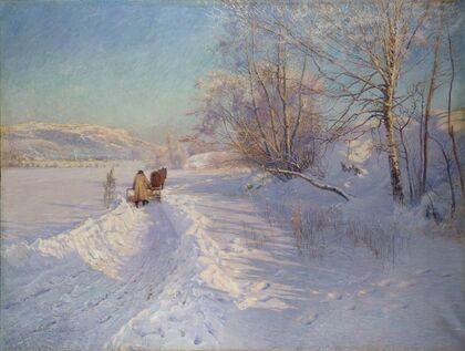 A Winter Morning after a Snowfall in Dalarna