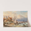A Winter View of the City of Dordrecht (1877) by Elias Pieter van Bommel