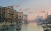 A Winter View Of The Grand Canal, Venice, From The Palazzo Cavalli-Franchetti Towards Santa Maria Della Salute