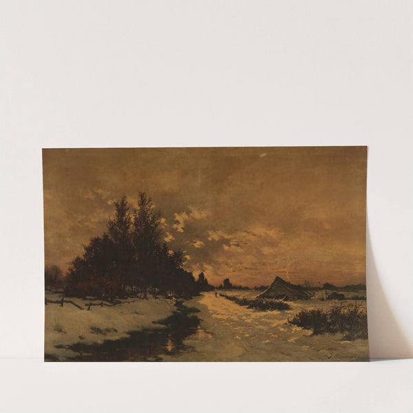 A Winter&#039;s Day in the Kempen by Joseph Théodore Coosemans