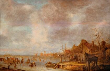 A winter’s day outside Haarlem (1636-1649)