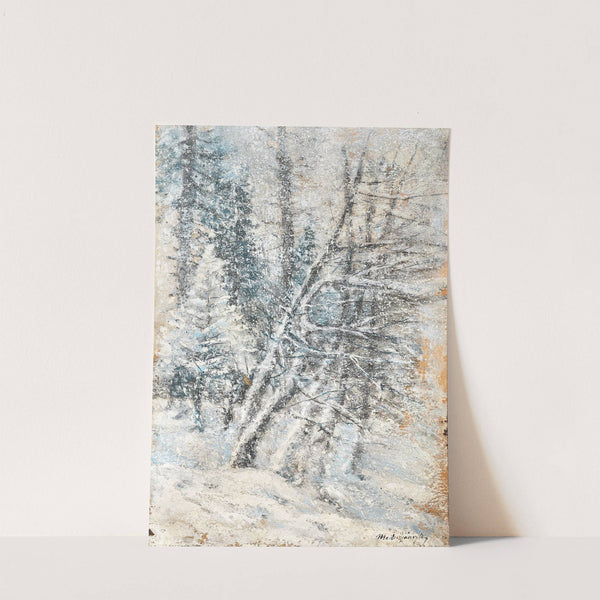 A Wintry Forest by Ladislav Mednyánszky