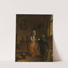 A Woman and a Boy at a Table by Georg Karl Urlaub