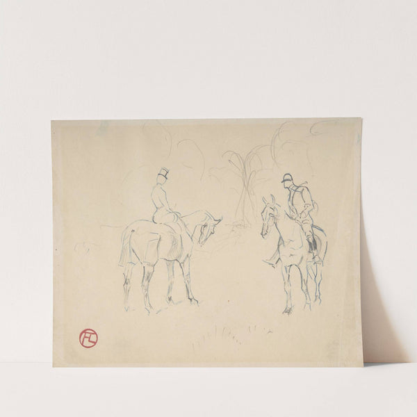 A Woman and a Man on Horseback by Henri de Toulouse-Lautrec