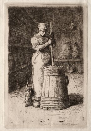 A Woman Churning (1855–56)