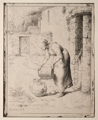 A Woman Emptying a Bucket (1862–63)