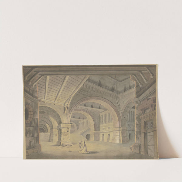 A woman in a dungeon by Domenico de Angelis