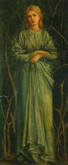 A woman in green drapery