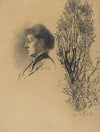 A Woman in Profile and a Pollard Tree in Bloom (1885)