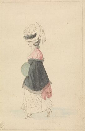 A Woman of Fashion in Walking Dress — size preview