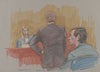 A woman on the stand in the trial of Allen Blackthorne, who was tried for conspiracy in the homicide of his ex-wife