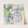 A Woman Seated at a Bench on the Avenue du Bois (1885) by Berthe Morisot
