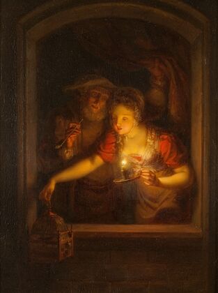 A Woman with a Burning Candle