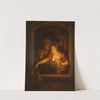 A Woman with a Burning Candle (1818) by Alexander Lauréus