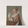 A Woman with a Dog by Jean-Honoré Fragonard