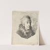 A Woman with a High Headdress by Rembrandt van Rijn