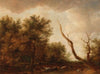 A wooded landscape with a shepherd and his flock