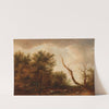 A wooded landscape with a shepherd and his flock by Dirck Dalens