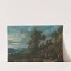A Wooded Landscape With Figures On A Path by Lucas van Uden
