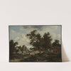 A Wooded Landscape with Travelers on a Path through a Hamlet by Meindert Hobbema