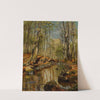 A wooded river landscape by Peder Mørk Mønsted