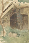 A Wooden Door of a Farm Building near Merano