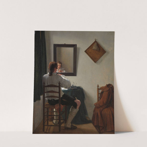 A Writer Trimming his Pen by Jan Ekels the Younger