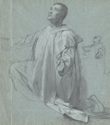A Young Benedictine Monk Kneeling