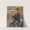 A young boy drinking tea by Nikolai Bogdanov-Belsky
