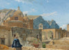 A Young Boy Seated On A Wall, Overlooking Capri