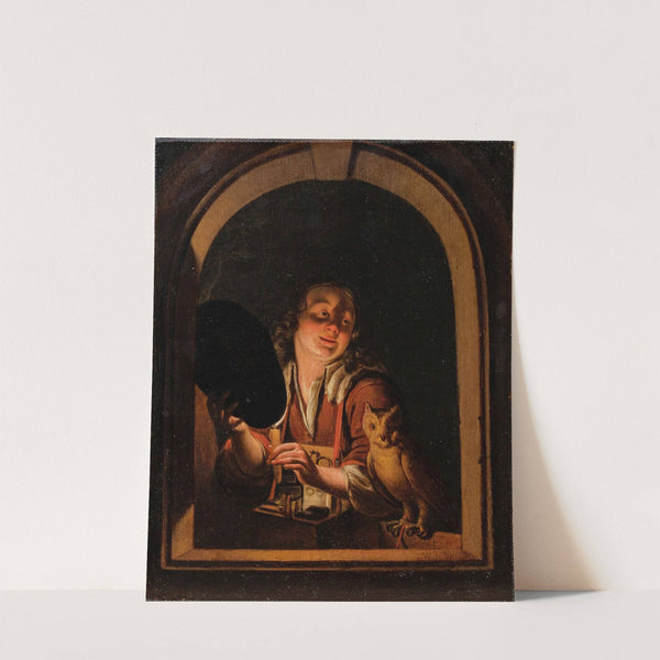 A young boy with a owl by Willem Van Mieris