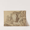A Young Couple Seated near a Massive Rock Formation by Johann August Nahl II