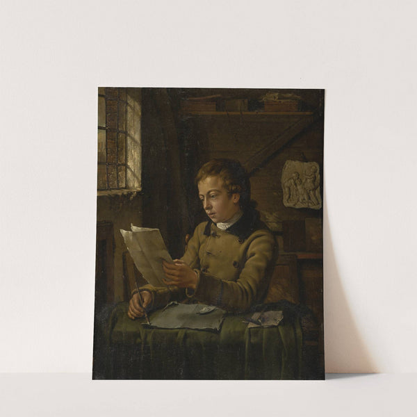 A Young Draughtsman at Work in His Studio by Jan Ekels the Younger
