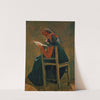 A young girl frem Salling reading. Study by Christen Dalsgaard