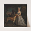 A Young Girl with a Dog and a Page by Bartholomew Dandridge