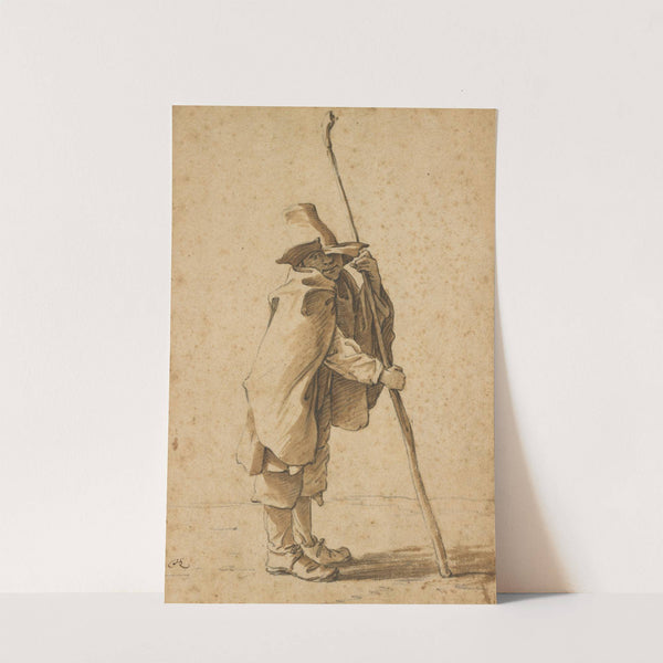 A Young Herdsman Leaning on his &#039;Houlette&#039; by Herman Saftleven