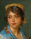 A Young Italian Woman with a Yellow Headscarf
